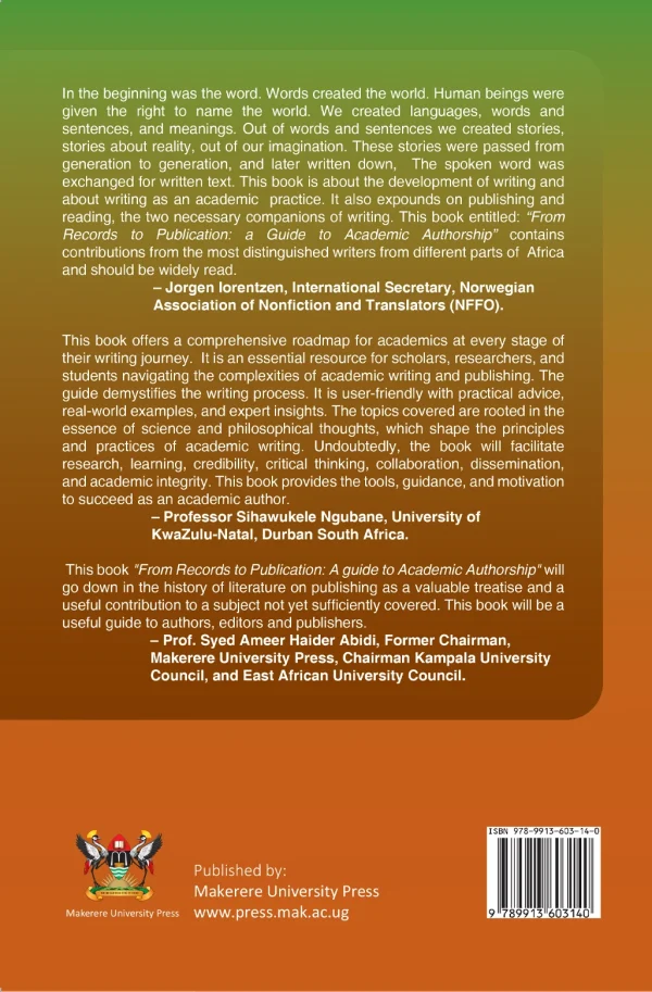 From Records to Publication: A Guide to Academic Authorship